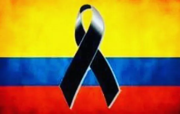Bandera Colombia de luto