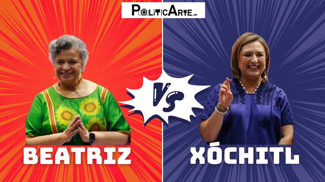 Beatriz vs Xóchitl 2024. Ilustración de PoliticArte